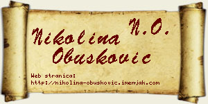 Nikolina Obušković vizit kartica